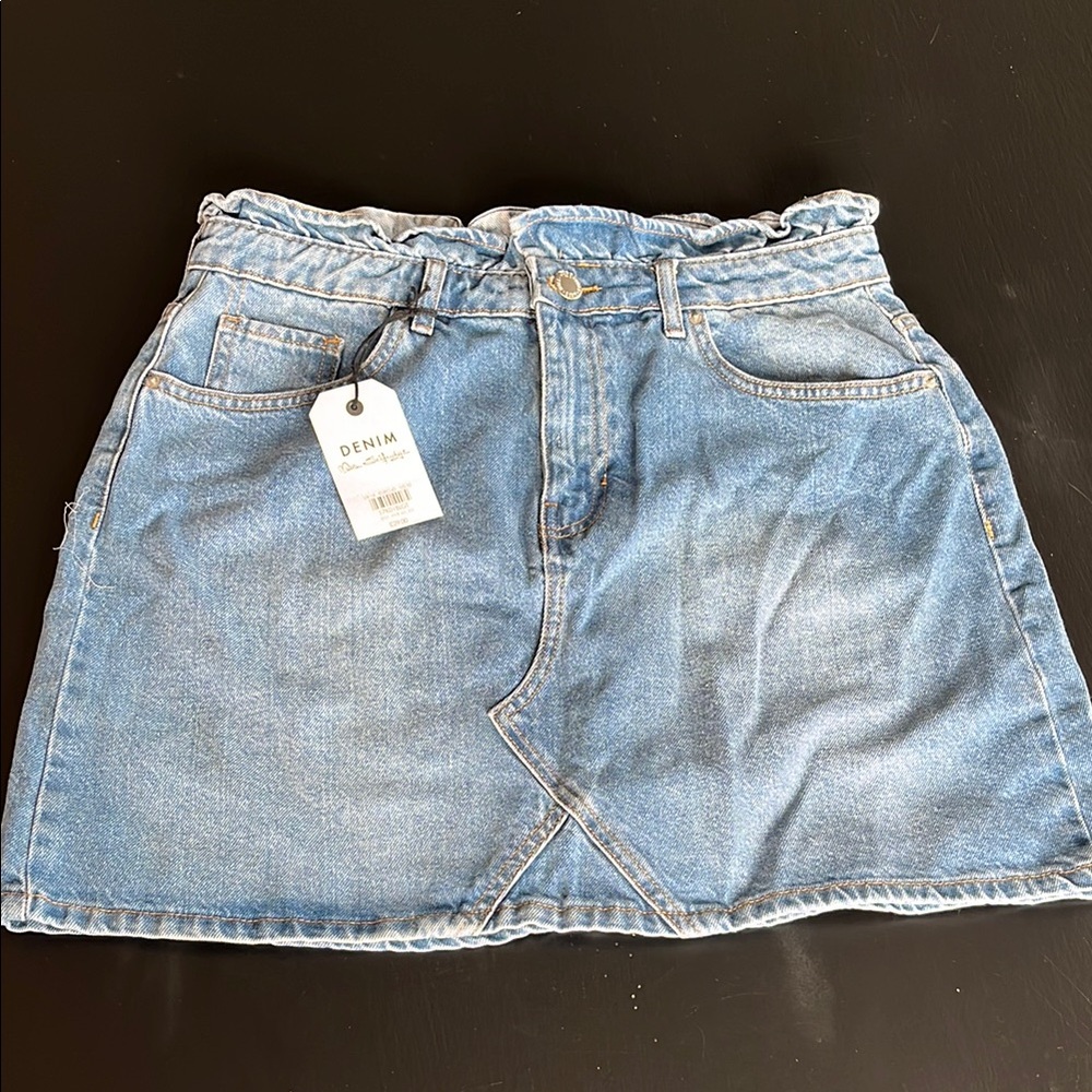 Miss Selfridge denim Ruched Mini Skirt